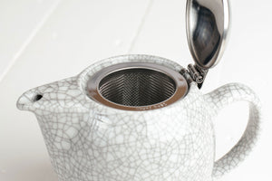 Crackle White Teapot 350ml  - Zero Japan
