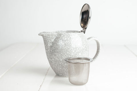 Crackle White Teapot 350ml  - Zero Japan